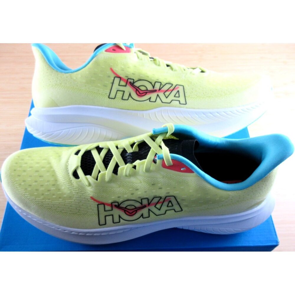 Hoka Men's Mach 6 Running Shoes Yuzu Cielo Blue Sizes NIB 1147790 YZC - Picture 7 of 9